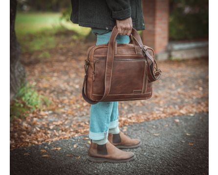 Pánská taška přes rameno kožená SEGALI 7432 světle hnědá