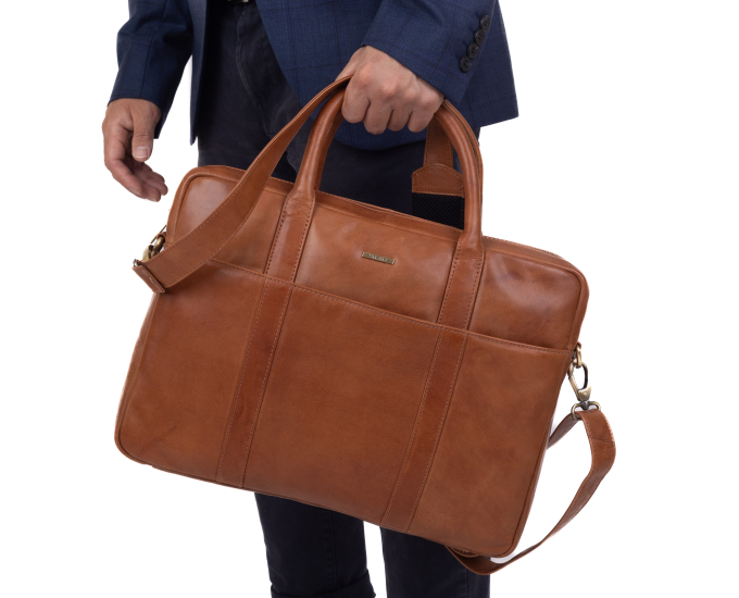 Pánská taška kožená SEGALI 7009 koňak