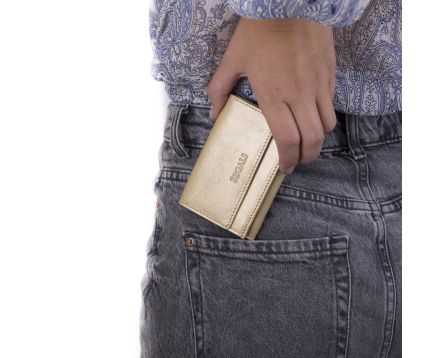 Dámská peněženka kožená SEGALI 1756 zlatá lesk